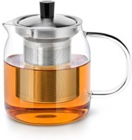Чайник S'045, 10, Боросиликатное стекло, металл, clear/chrom, SAMADOYO