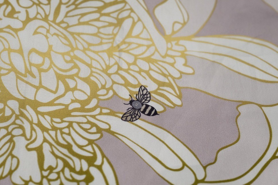 Пододеяльник сатин принт Пионы серый 215*150 (TT-00013375)