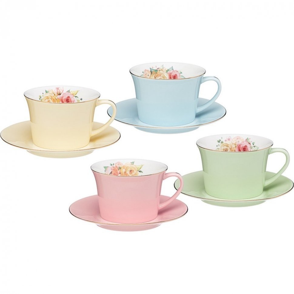 Чайный набор lefard "времена года" на 4 пер.8 пр.  250 мл микс (760-681)