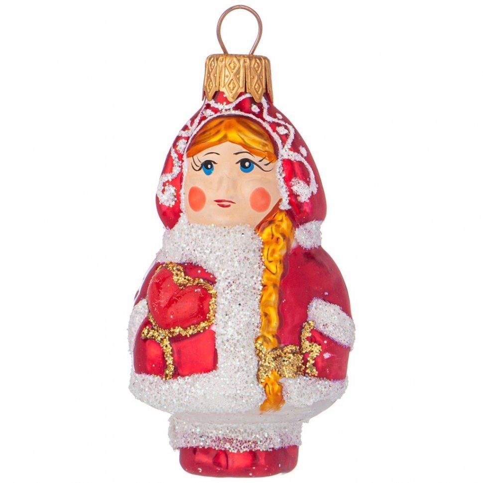 Ёлочное украшение "снегурочка" в подарочной упаковке высота=9см ООО"юниопт" (140-262)