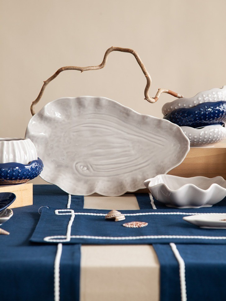 Блюдо сервировочное clams серого цвета из коллекции sea treasures (78782)