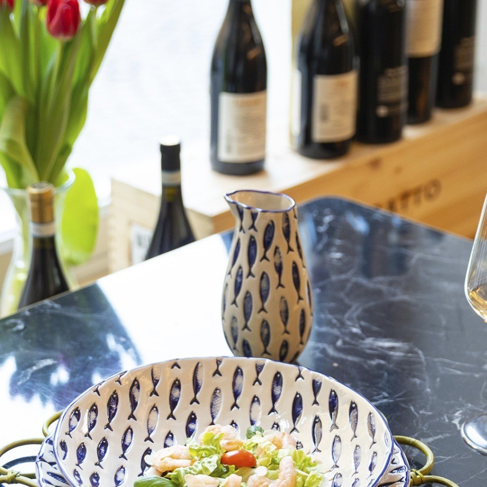 Молочник LTHA034BB494050, каменная керамика, beige, blue, LE COQ