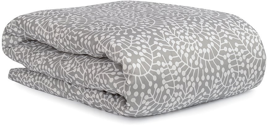 Комплект постельного белья серого цвета с принтом Спелая смородина из коллекции scandinavian touch, 150х200 см (73684)