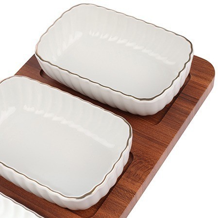 Менажница керамическая для сервировки 3 блюда LORAINE (90051-508)