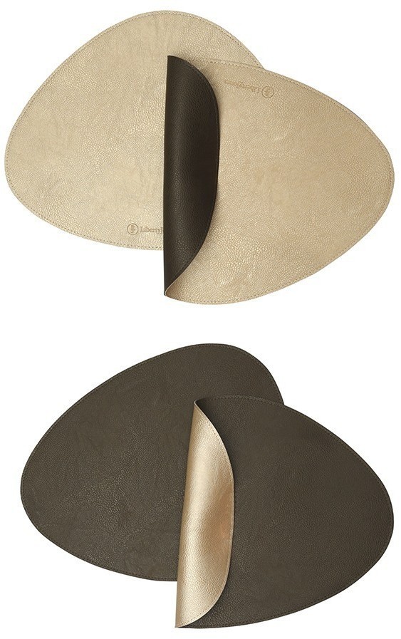 Набор из 4-х двухсторонних сервировочных салфеток drop, 33х41 см, коричневый/карамельный (79236)