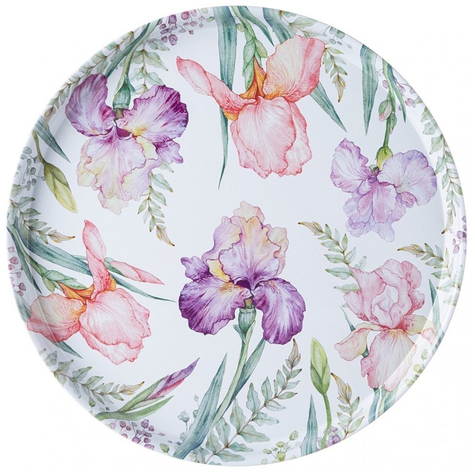 Поднос сервировочный agness "iris" 33*2,1 см Agness (898-068)