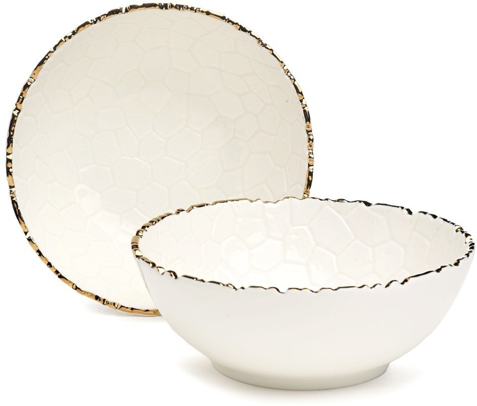 Набор салатников lefard "charm" 2 шт. 17,5*6 см 700 мл (с золотой линией) (779-354)