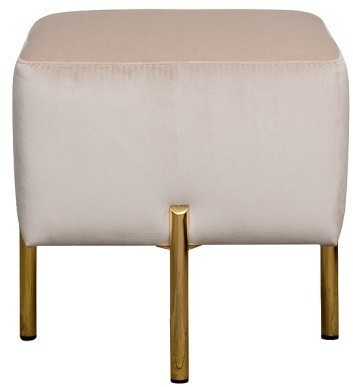 Пуф Mario вельвет св.бежевый Velv ECRU 42*42*44см (TT-00016672)