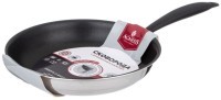 Сковорода c антипригарным покрытием &quot;iron chef&quot; agness 22*4.4cm технология 3-ply, нерж.сталь 18/10 (947-101)