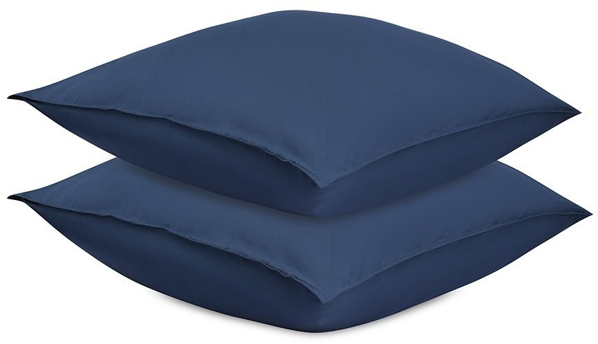 Набор наволочек из премиального сатина темно-синего цвета из коллекции essential, 70х70 см (77141)