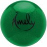Мяч для художественной гимнастики AGB-303 15 см, зеленый, с насыщенными блестками (1530772)