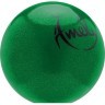 Мяч для художественной гимнастики AGB-303 15 см, зеленый, с насыщенными блестками (1530772)