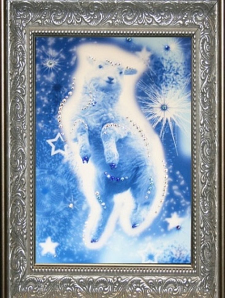 Картина Звездная овечка с кристаллами Swarovski (1550)