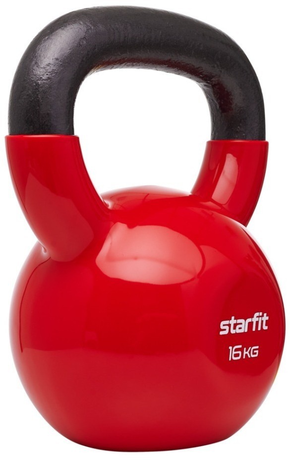 Гиря виниловая STARFIT DB-401, 16 кг, красный (2103604)
