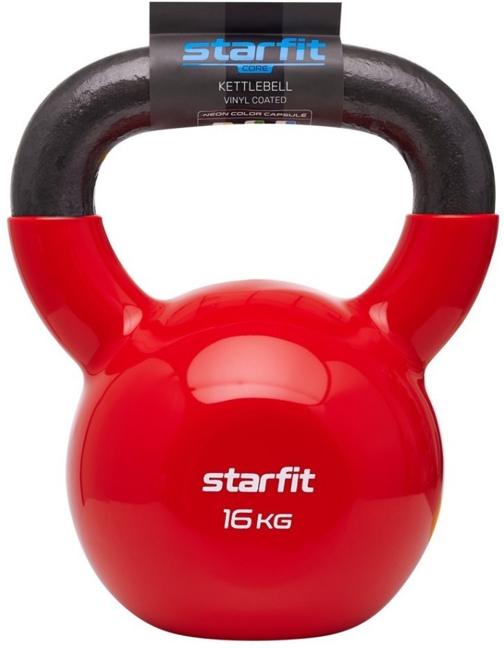 Гиря виниловая STARFIT DB-401, 16 кг, красный (2103604)