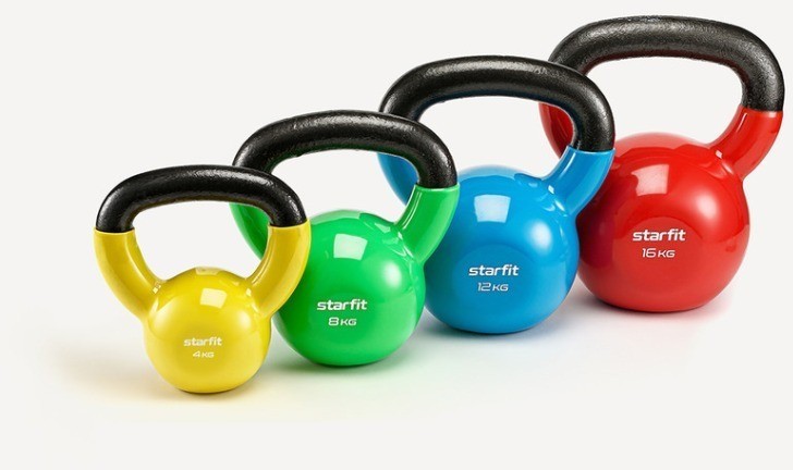 Гиря виниловая STARFIT DB-401, 16 кг, красный (2103604)