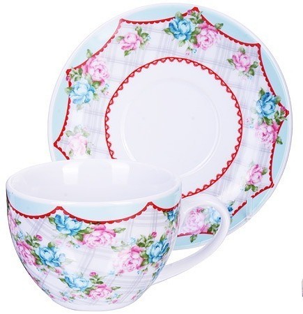 Чайный сервиз на 6 персон фарфор 12 предметов 220 мл LORAINE (25925)