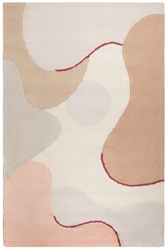 Ковер из хлопка бежевого цвета с авторским принтом из коллекции freak fruit, 120х180 см (69429)