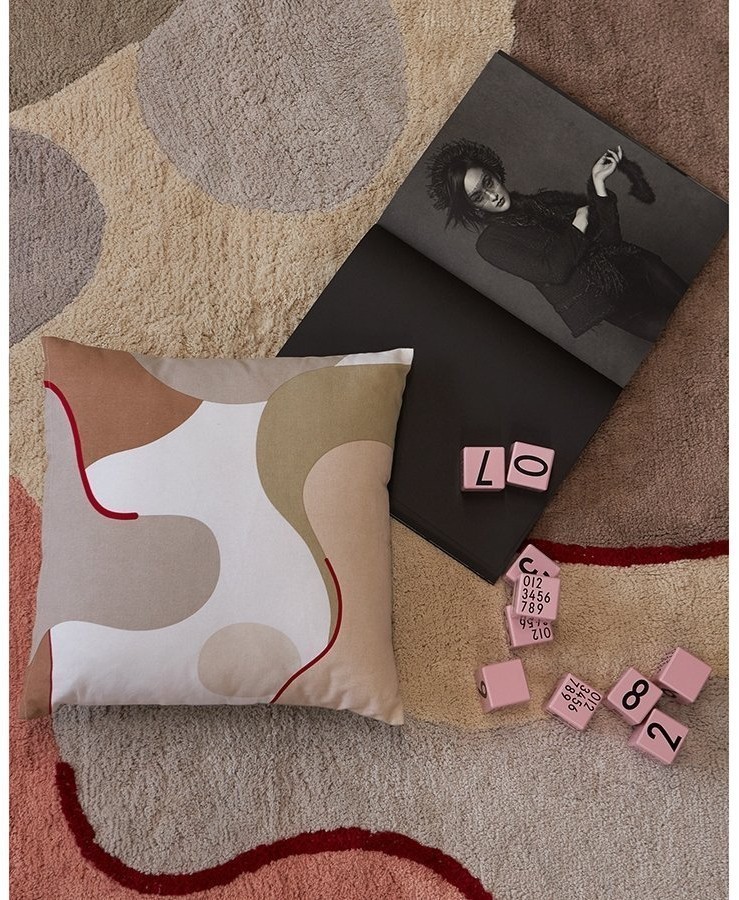 Ковер из хлопка бежевого цвета с авторским принтом из коллекции freak fruit, 120х180 см (69429)