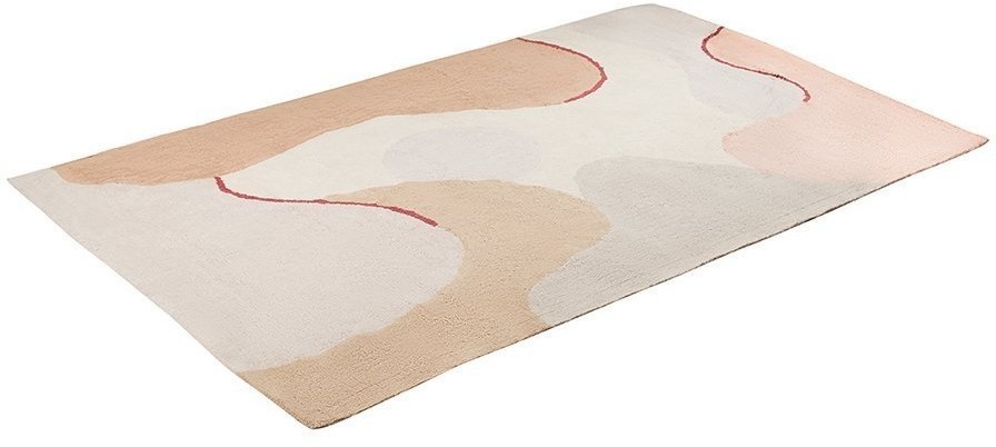 Ковер из хлопка бежевого цвета с авторским принтом из коллекции freak fruit, 120х180 см (69429)