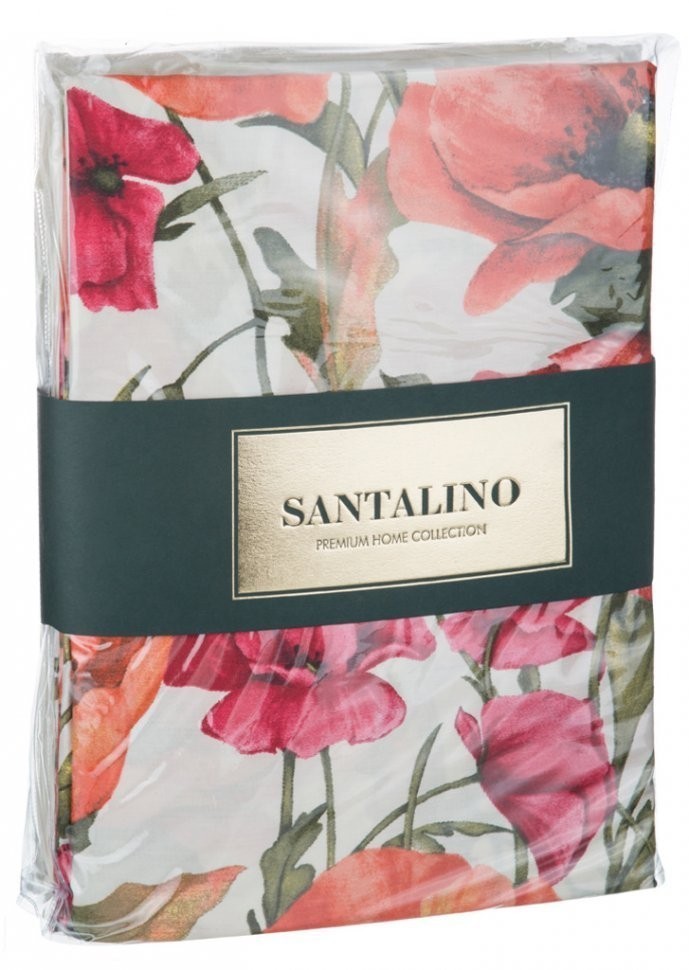 Кпб 2-х спальный "маки" подод175х215 -1шт.пр (желтый) 220х250-1шт, нав 50х70см SANTALINO (984-024)