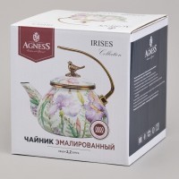 Чайник agness эмалированный серия фландрия, 2,2л (950-597)