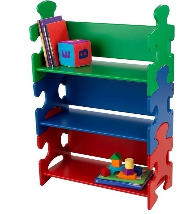 Система хранения "Пазл", яркий (Puzzle Book Shelf - Primary) (14400_KE)