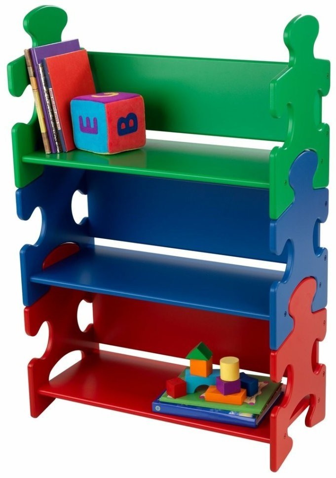 Система хранения "Пазл", яркий (Puzzle Book Shelf - Primary) (14400_KE)