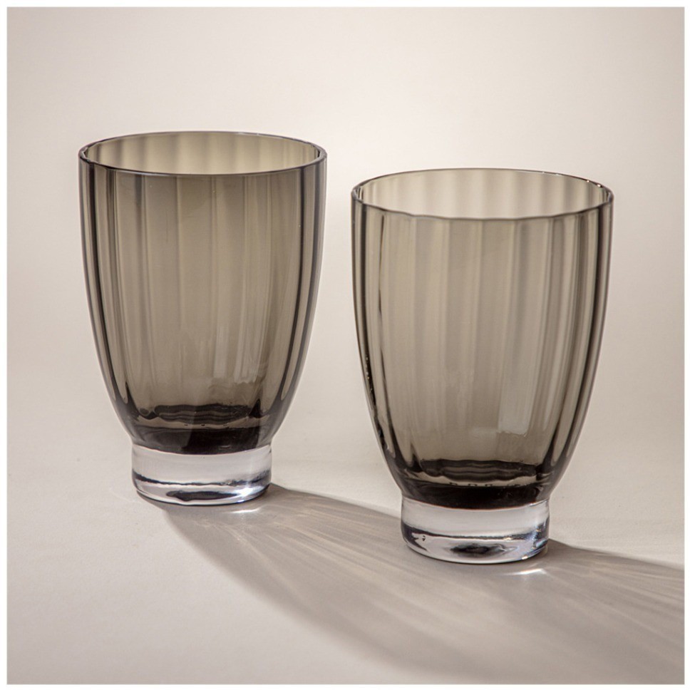 Набор стаканов для воды/сока из 2 шт "mirage" grey 385 мл Lefard (693-023)