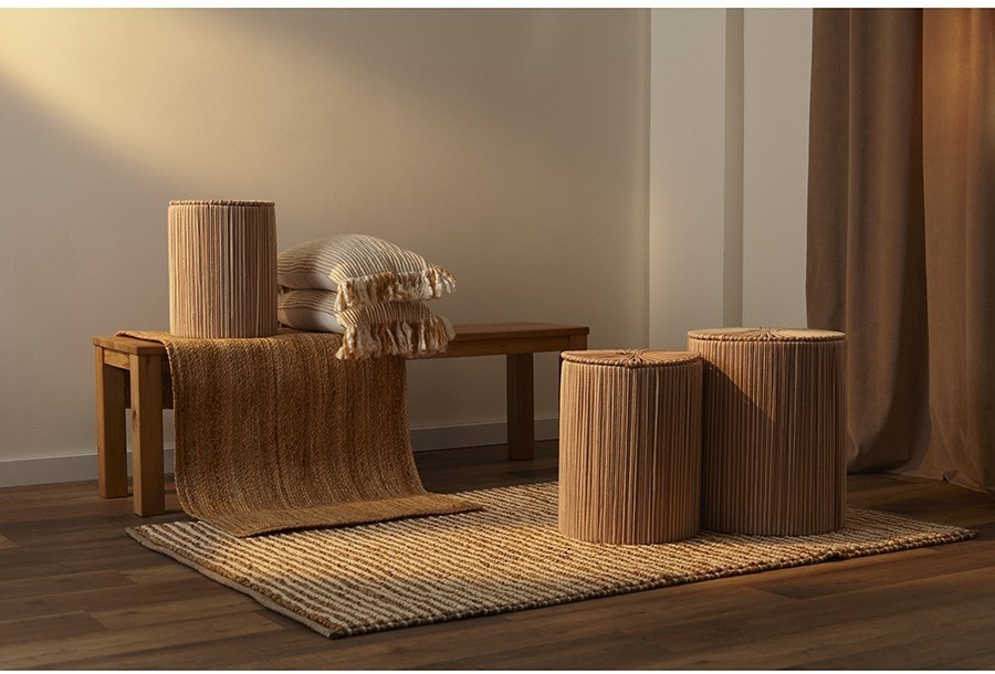 Корзина плетеная dholak beige из коллекции ethnic, размер s (77212)