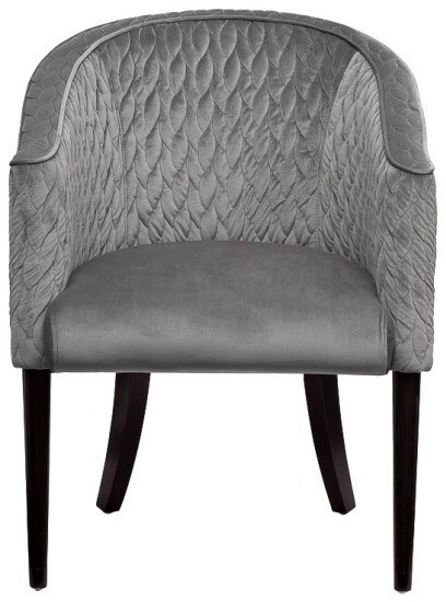 Кресло стеганое велюр серый 60*68*84см (TT-00000629)