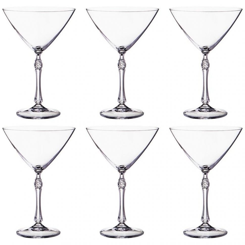 Набор бокалов для коктейлей из 6 шт. "parus" 280 мл высота=19,5 см Crystal Bohemia (669-271)