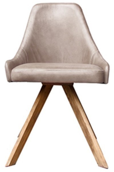 Стул BlossomChair, дерево, кожа, Brown, ROOMERS FURNITURE