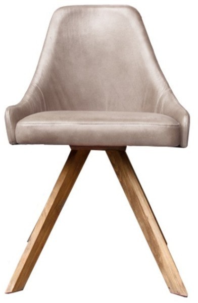 Стул BlossomChair, дерево, кожа, Brown, ROOMERS FURNITURE