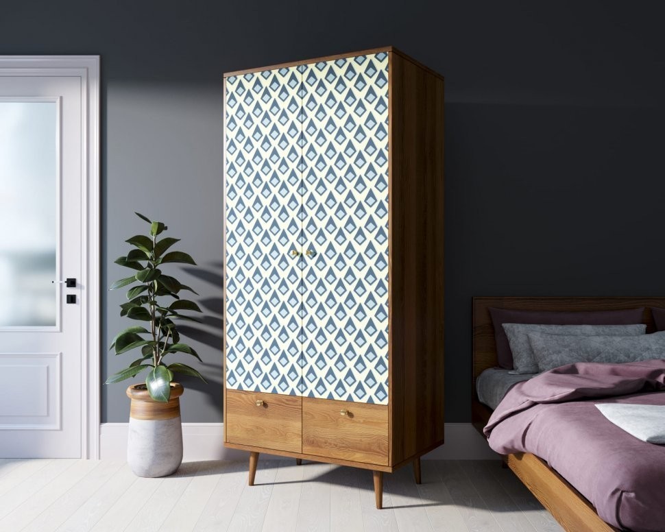 Шкаф двухстворчатый Berber принт 13 арт BB16/Print_13-ET