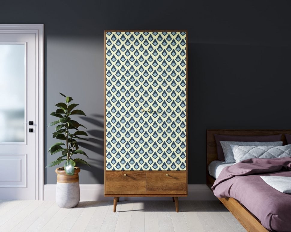 Шкаф двухстворчатый Berber принт 13 арт BB16/Print_13-ET