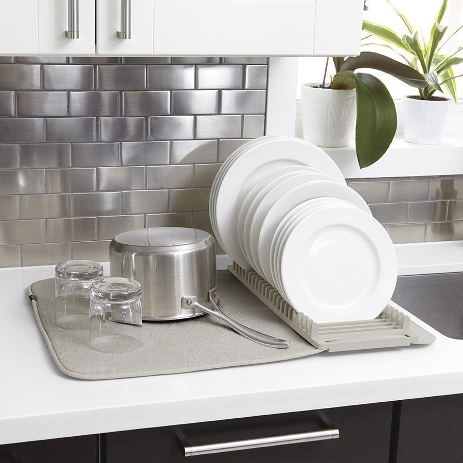 Коврик для сушки посуды udry, 46х61 см, светло-серый (69935)