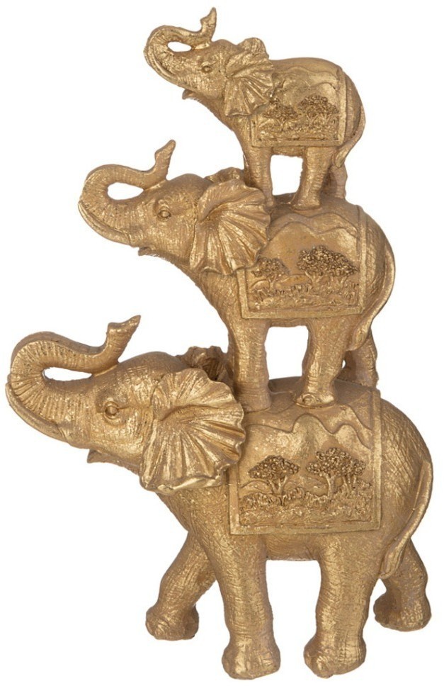 Фигурка декоративная "три слона" 16,5*6,5*25,8 см Lefard (146-1811)