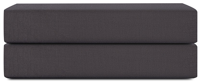 Простыня на резинке из премиального сатина темно-серого цвета из коллекции essential, 200х200х30 см (78492)