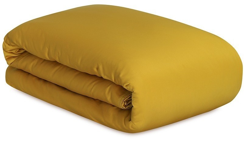 Комплект постельного белья из премиального сатина горчичного цвета из коллекции essential, 150х200 см (78454)