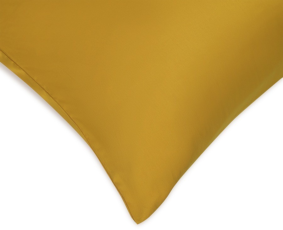 Комплект постельного белья из премиального сатина горчичного цвета из коллекции essential, 150х200 см (78454)