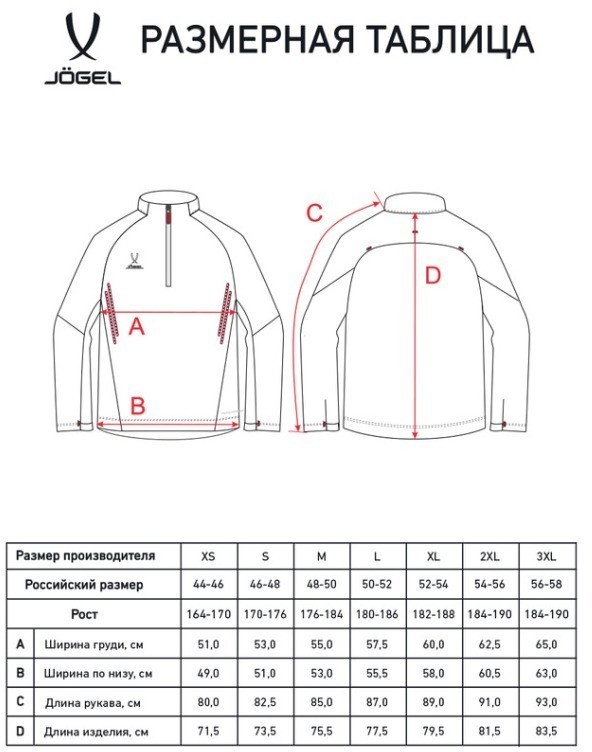 Топ ветрозащитный JÖGEL PREMIER PerFormPROOF Wind Top, темно-красный (2116982)