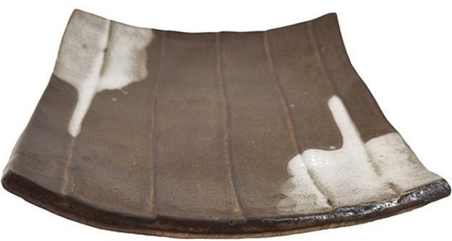 Тарелка SG163003-2, ручная работа/каменная керамика, Brown,  white, ROOMERS TABLEWARE