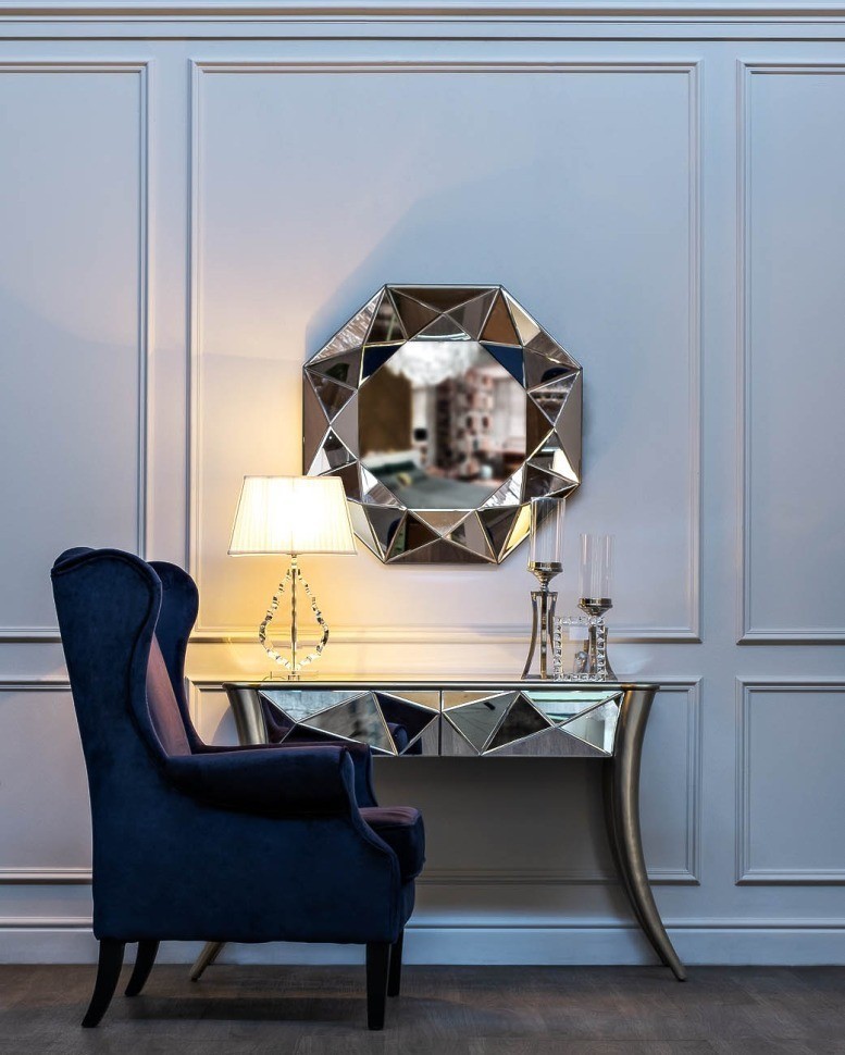 Зеркало с объемной рамой d81см (TT-00001703)