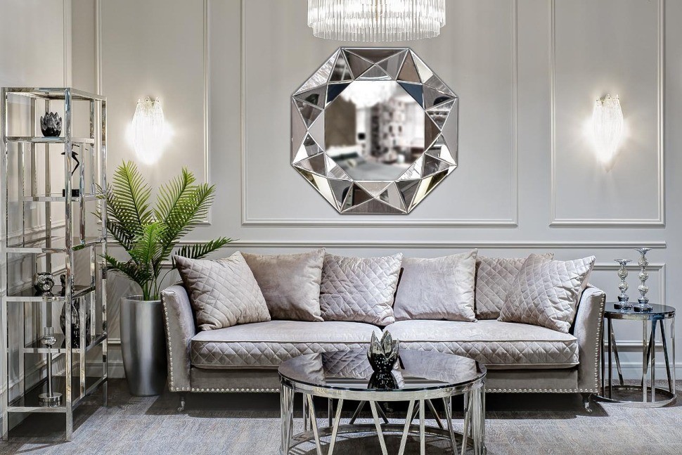 Зеркало с объемной рамой d81см (TT-00001703)