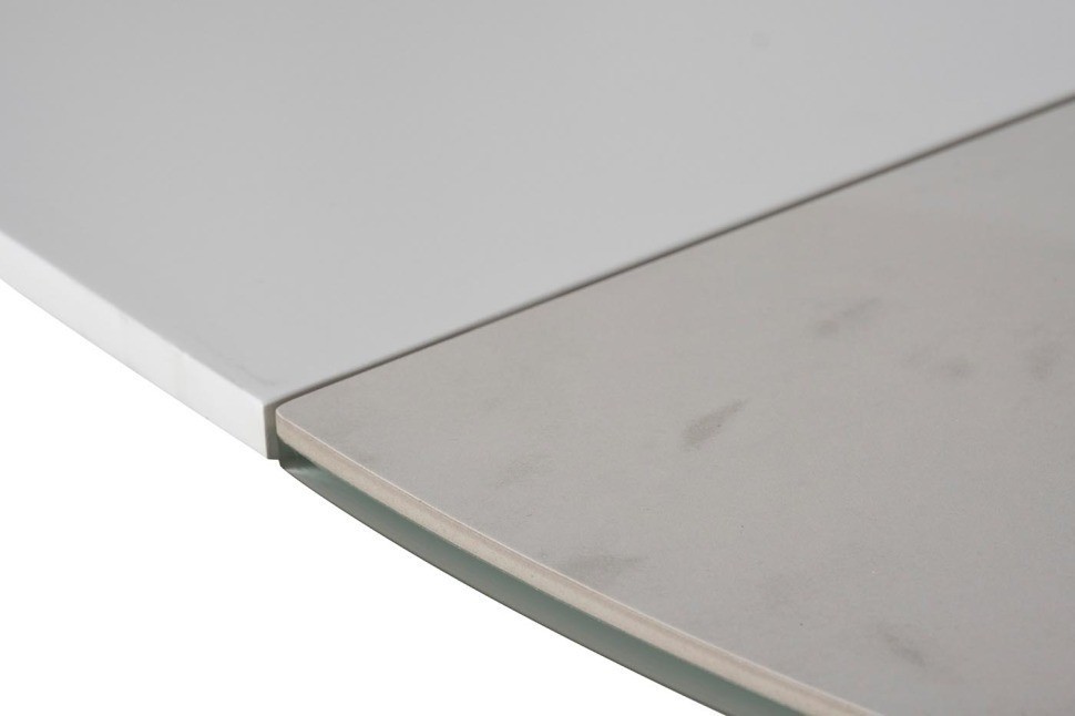 Стол обед.круг раскл.керам.бел. 170(120)*120*76см (TT-00004906)