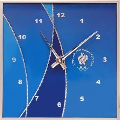 Картина Часы Олимпиада синие с кристаллами Swarovski (2184)