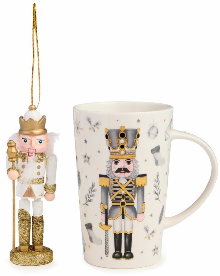 Набор подарочный lefard "щелкунчик" (кружка 385 мл в комплекте с ёлочной игрушкой) (580-096)