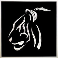 Картина Тигр 30*30 с кристаллами Swarovski (2381)