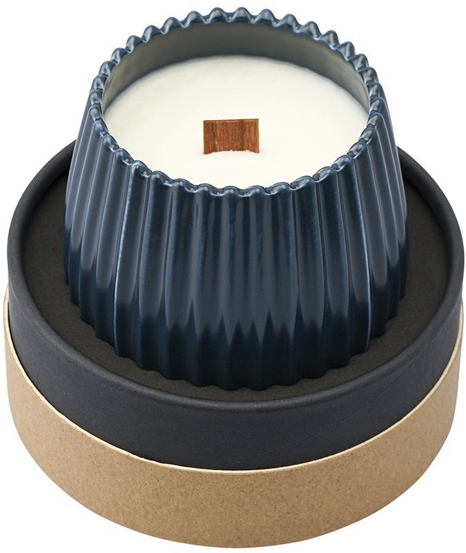 Свеча ароматическая с деревянным фитилём secret santa из коллекции edge, синий, 60 ч (75700)